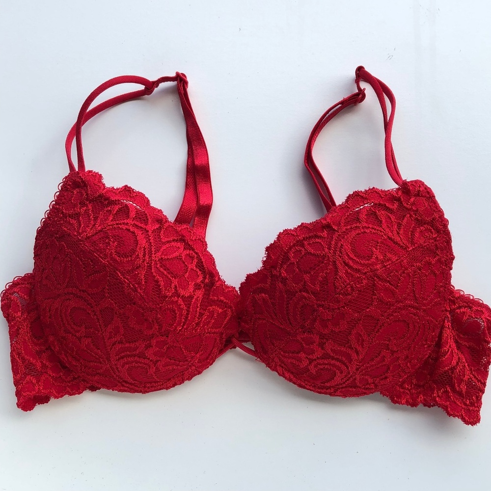 Smart & Sexy Red Padded Bra 34A